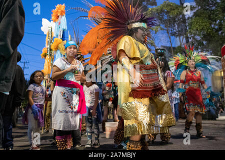 San Francisco, California, USA. 2nd November 2019. At the 37th annual procession to honor and remember the dead in the Mission District of San Francisco. Credit: Tim Fleming/Alamy Live News Stock Photo