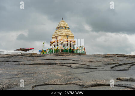 Bengaluru - Close-up to Tower built in 16th century at Lalbagh Botanical Garden, which marked one of four borders of the city of Bengaluru, Karnatka, Stock Photo