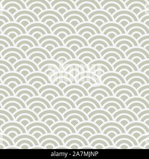 Ancient japanese seamless water wave pattern vector background kimono- Fabric designs. Stock Vector
