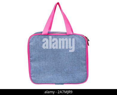 Womens square fabric bag isolated on white background Stock Photo