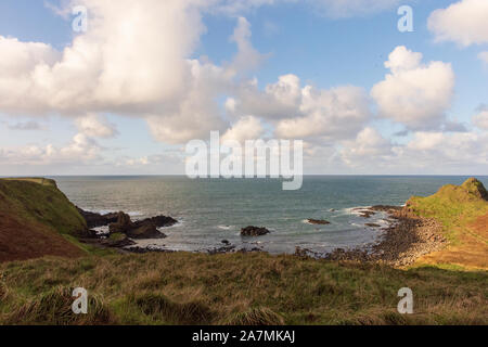 Giant's Causeway afternoon view, Northen Ireland, united Kingdom Stock Photo