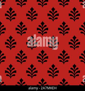 Victorian art damask seamless pattern vector background. Perfect for banners,fabric,curtains and backgrounds. Stock Vector