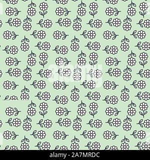 Abstract geometric floral leaf outline seamless pattern vector background.Perfect for backgrounds,fabric designs and backdrops. Stock Vector
