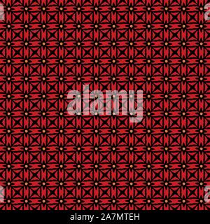 Vintage traditional seamless pattern texture vector background. Red,orange,black. Backgrounds, fabric texture design and wallpapers. Stock Vector