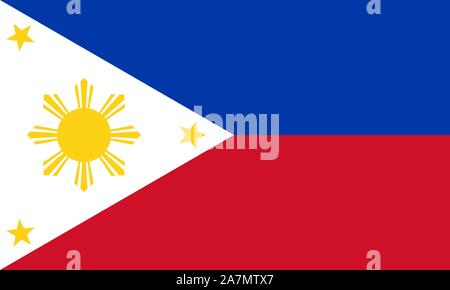 Philippines country national flag vector illustration background. Perfect for backdrops,backgrounds,striker,label,wallpapers etc. Stock Vector
