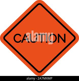 Caution warning sign without picture vector illustration. Red color. Stock Vector