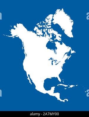 North america map vector with countries US, Canada, mexico, Bermuda, St. Pierre and greenland Stock Vector