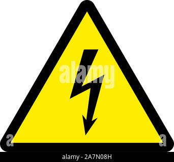 Danger high voltage thunder lightning vector illustration Stock Vector