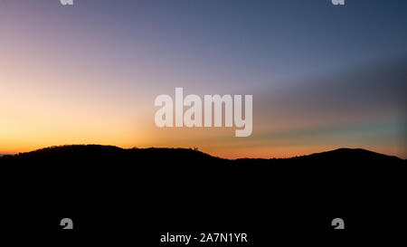 Sun Rising view from Skyline Drive in the Shenandoah National Park Stock Photo