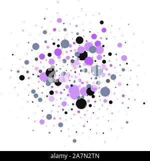 Light Purple vector abstract pattern with circles. Geometry template for your business design. Background with colored spheres. Stock Vector