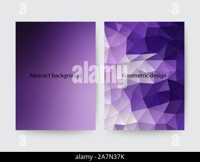 set template for a presentation. geometric background. gradient. purple abstraction. vector Stock Vector