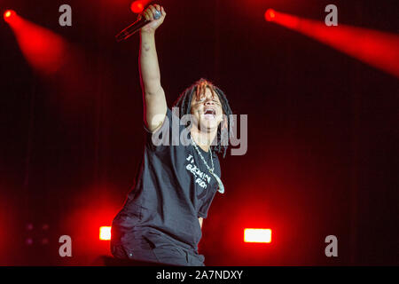 November 2, 2019, Las Vegas, Nevada, U.S: Rapper TRIPPIE REDD (MICHAEL LAMAR WHITE IV) during the Day N Vegas Music Festival at the Las Vegas Festival Grounds in Las Vegas, Nevada (Credit Image: © Daniel DeSlover/ZUMA Wire) Stock Photo