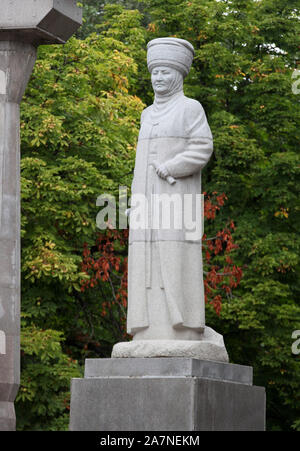 Statue of Kurmanjan Datka in Bishkek Stock Photo