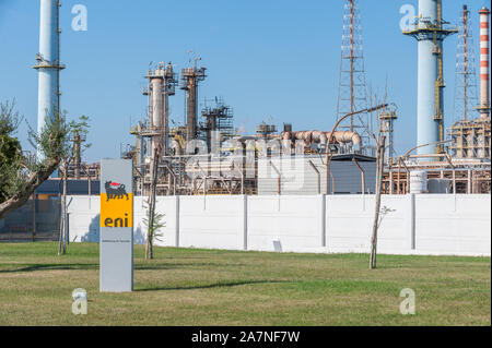 ENI petrol refinery in Taranto, Italy Stock Photo