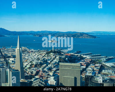 A view of San Francisco from its highest elevation point, as a