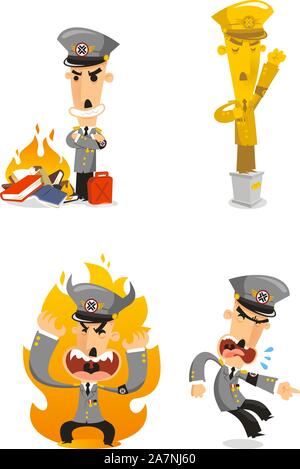 Dictator cartoon illustrations Stock Vector