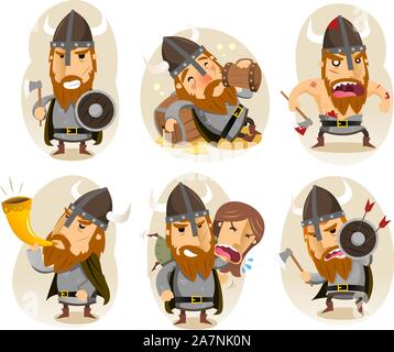 Viking cartoon character Stock Vector