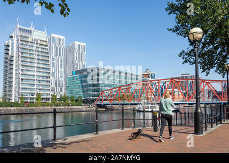 Huron Basin, Salford Quays, Salford, Greater Manchester, England, United Kingdom Stock Photo