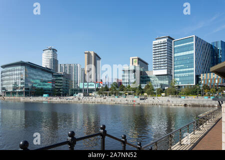 Studios at MediaCityUK, Salford Quays, Salford, Greater Manchester, England, United Kingdom Stock Photo