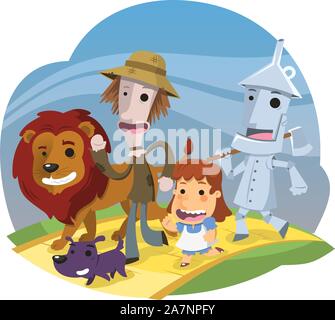 Wizard of Oz, vector illustration cartoon. Stock Vector