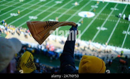 Pittsburgh, PA, USA. 3rd Nov, 2019. Terrible Towel during the Pittsburgh Steelers vs Indianapolis Colts at Heinz Field in Pittsburgh, PA. Jason Pohuski/CSM/Alamy Live News Stock Photo