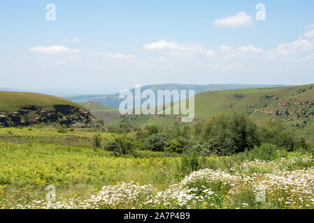 Mountains and prairies in South Africa Stock Photo