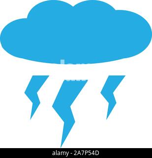 storm icon on white background. flat style. storm icon for your web site design, logo, app, UI. weather storm symbol. cloud lightning sign. Stock Vector