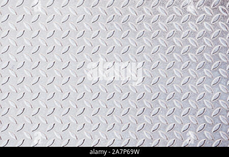 Seamless convex mild steel patterns texture silver gray diamond plated iron metal sheet background Stock Photo