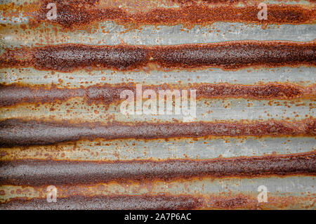 Rusted dirty decay zinc metal texture damage iron surface background Stock Photo
