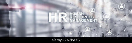 Human resource management. Horizontal mixed media background Stock Photo