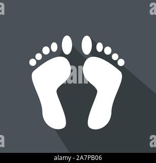 Footprint vector icon in flat style Stock Vector