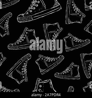 Gym shoes seamless texture white Stock Vector