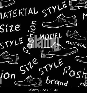 Seamless shoes and their characteristics Stock Vector