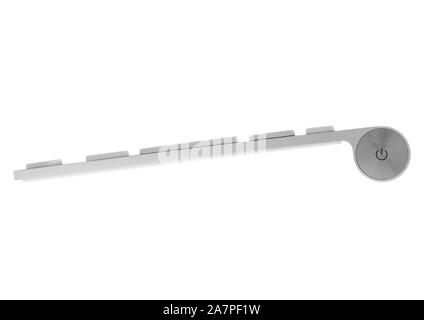 Apple wireless keyboard on white background Stock Photo