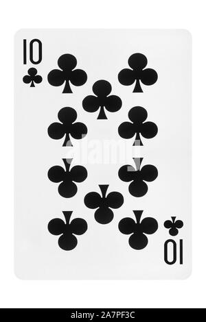 10 of clubs card Stock Photo - Alamy