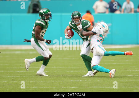 Miami Dolphins wide receiver Braxton Berrios (0) runs drills during  practice at the NFL football team's training facility, Tuesday, Aug. 1,  2023, in Miami Gardens, Fla. (AP Photo/Lynne Sladky Stock Photo - Alamy