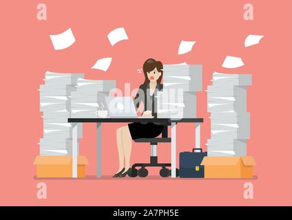 overworked woman clipart free