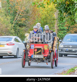 London-Brighton rally car 270 at Burgess Hill Stock Photo