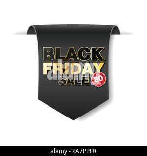 Black Friday Sale Paper Banner Stock Vector