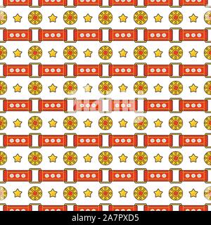 Seamless vector fashion pattern with thin red straps Stock Vector