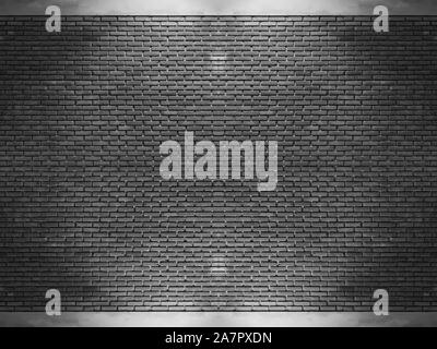 weathered old dark black cement brick blocks wall texture surface background. Stock Photo