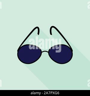 Sunglasses icon, flat style Stock Vector
