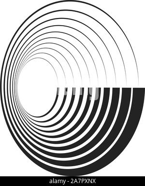 abstract concentric circles. suitable for logo, icon or other design Stock Vector
