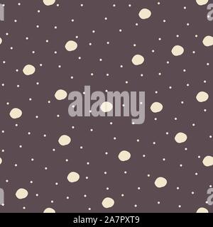 Seamless Pattern with big bubbles and dots on pink background. Vector Illustration Stock Vector