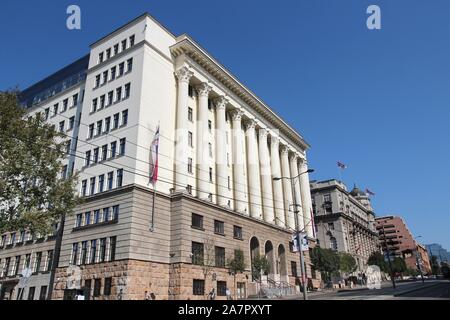 BELGRADE, SERBIA - AUGUST 15, 2012: People visit central Belgrade, Serbia. Belgrade is the most popular tourism destination in Serbia with 351,666 hot Stock Photo