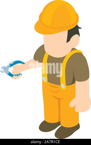 Repairman icon, isometric style Stock Vector