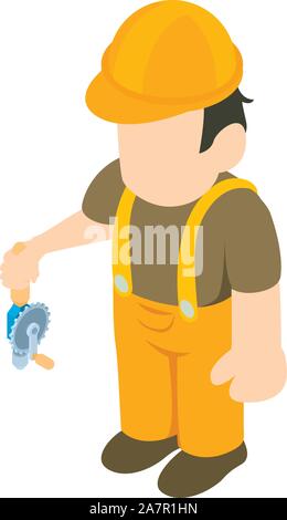 Employee icon, isometric style Stock Vector