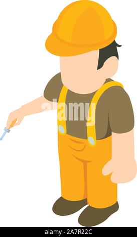 Installer icon, isometric style Stock Vector