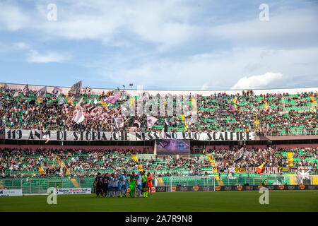 Palermo, Italy. 03rd Nov, 2019. Ultras Palermo (Photo by Antonio Melita/Pacific Press) Credit: Pacific Press Agency/Alamy Live News Stock Photo