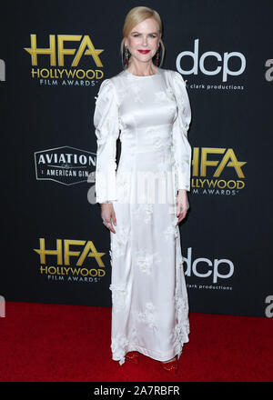 BEVERLY HILLS, LOS ANGELES, CALIFORNIA, USA - NOVEMBER 03: Actress Nicole Kidman wearing Loewe arrives at the 23rd Annual Hollywood Film Awards held at The Beverly Hilton Hotel on November 3, 2019 in Beverly Hills, Los Angeles, California, United States. (Photo by Xavier Collin/Image Press Agency) Stock Photo
